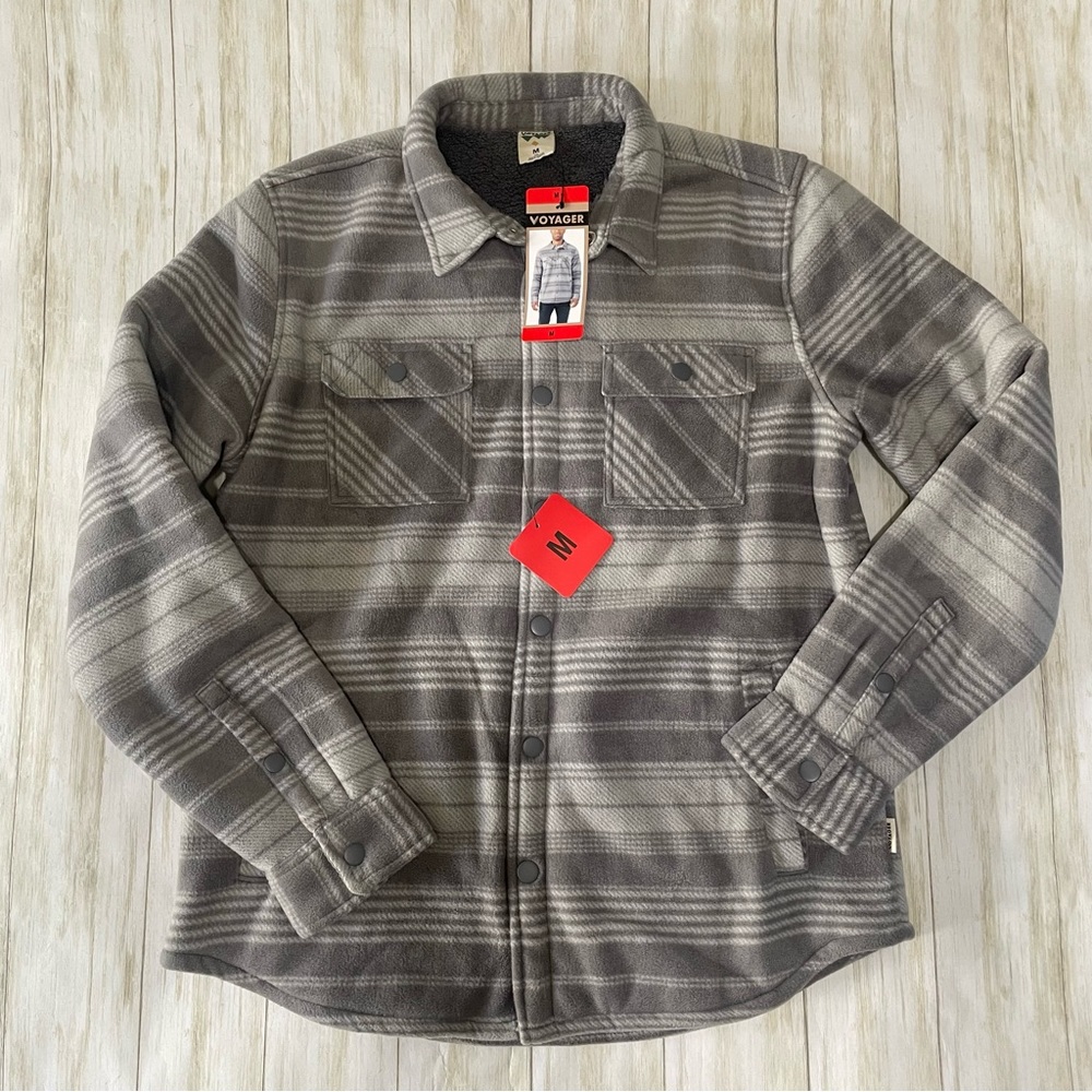 Voyage Fleece Men Jacket Gray Medium